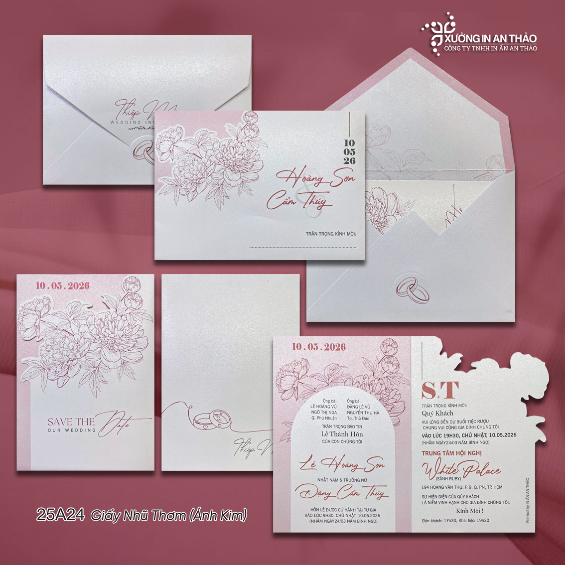 https://www.inanthao.com/Thiệp Cưới Mẫu Đơn (Giấy Nhũ Thơm) - 25A24