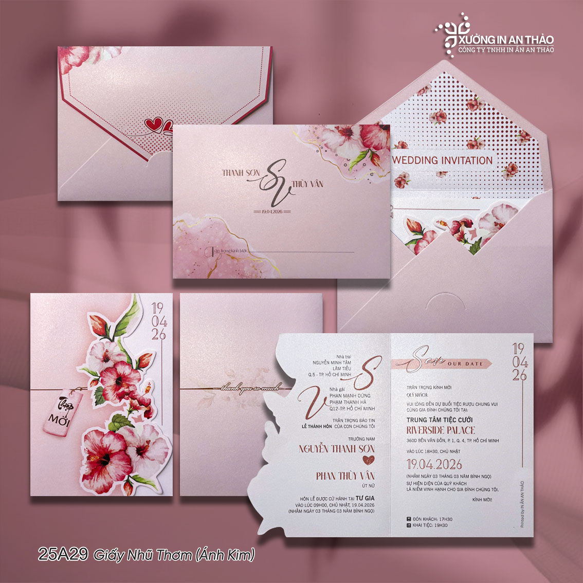 https://www.inanthao.com/Thiệp Cưới Hoa Dâm Bụt (Giấy Nhũ Thơm) - 25A29
