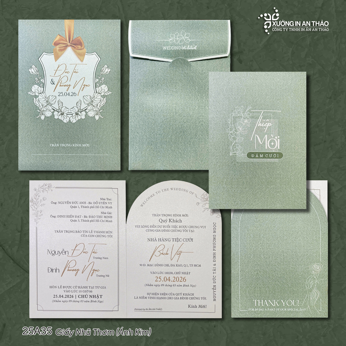 https://www.inanthao.com/Thiệp Cưới Hoa Anh Đào Trắng (Giấy Nhũ Thơm) - 25A35
