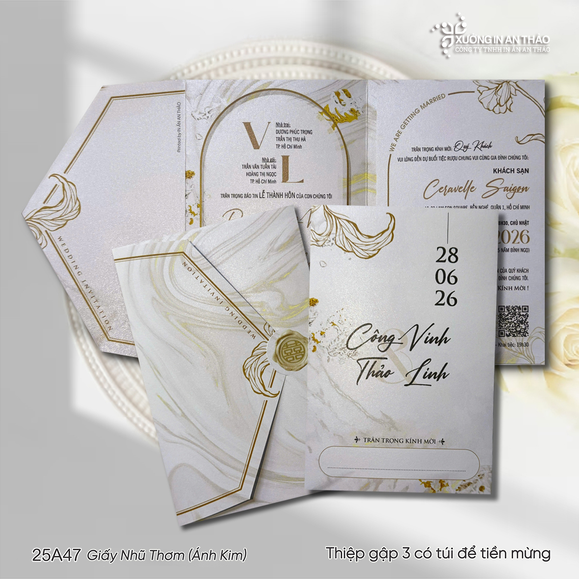 https://www.inanthao.com/Thiệp Gập 3 Có Túi (Giấy Nhũ Thơm) - 25A47