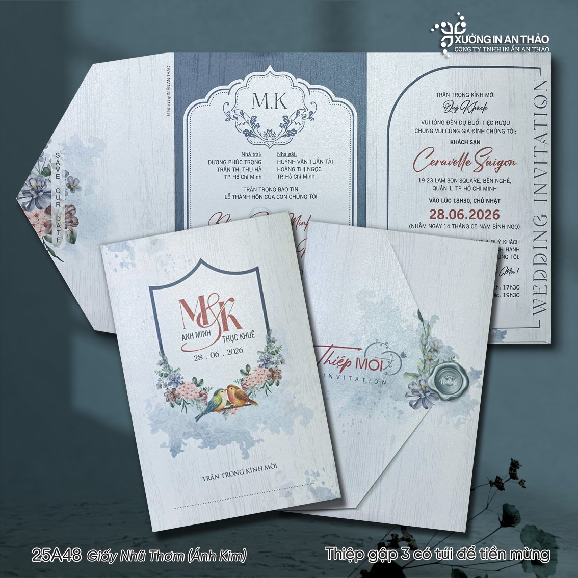 https://www.inanthao.com/Thiệp Gập 3 Có Túi (Giấy Nhũ Thơm) - 25A48