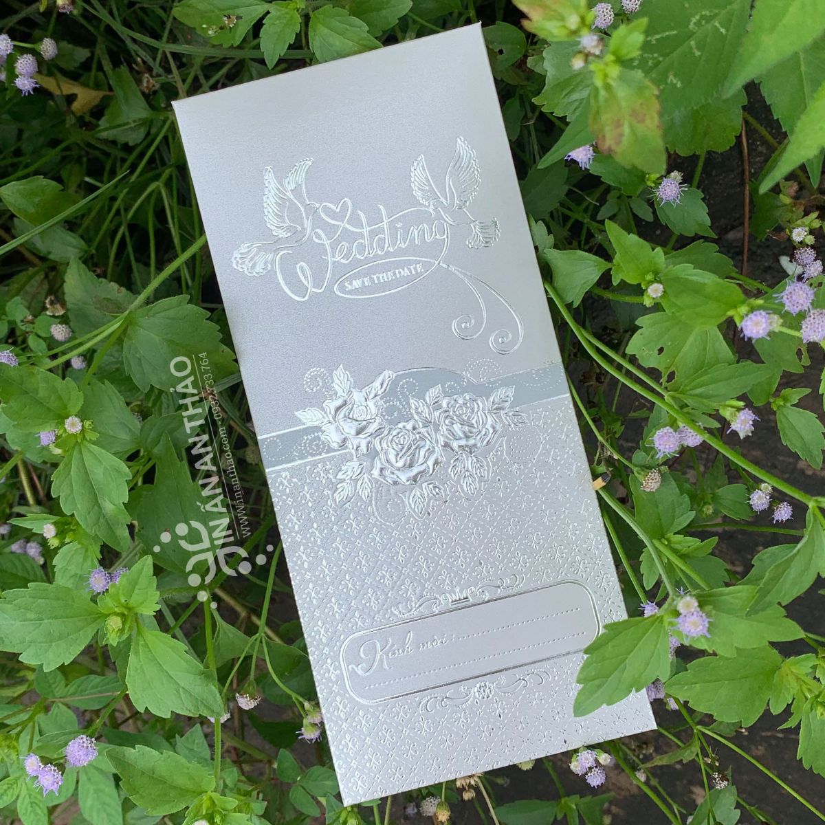 Thiệp cưới Truyền Thống (giấy nhũ thơm) - ATF03