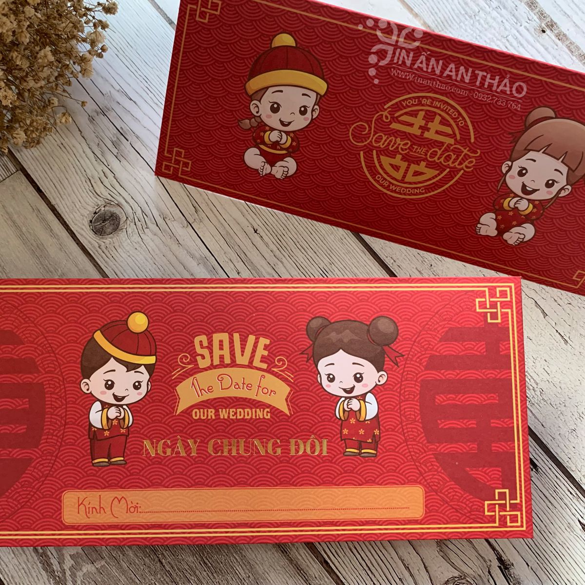 Thiệp cưới Chibi Ngày Chung Đôi - ATF11