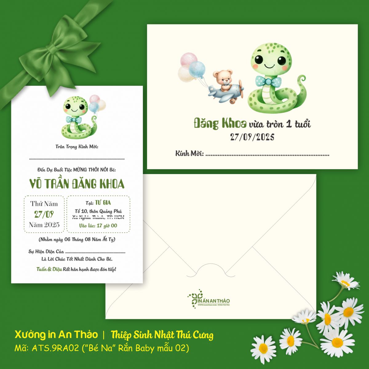 https://www.inanthao.com/[ATS.9RA02] Thiệp Sinh Nhật Rắn Baby (Mẫu 02) - in từ 20 thiệp