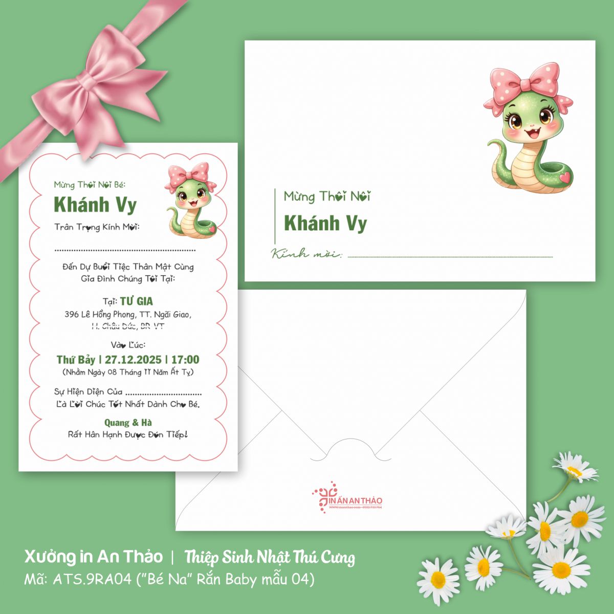 https://www.inanthao.com/[ATS.9RA04] Thiệp Sinh Nhật Rắn Baby (Mẫu 04) - in từ 20 thiệp