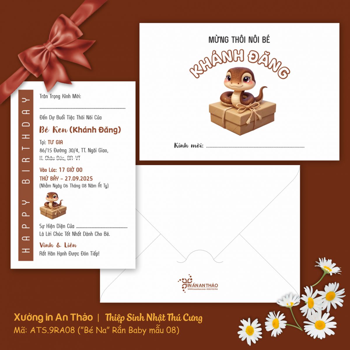 https://www.inanthao.com/[ATS.9RA08] Thiệp Sinh Nhật Rắn Baby (Mẫu 08) - in từ 20 thiệp