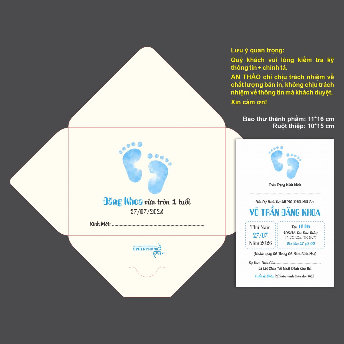 [ATS.CB02] Thiệp Sinh Nhật Chibi (Mẫu 02) - in từ 20 thiệp