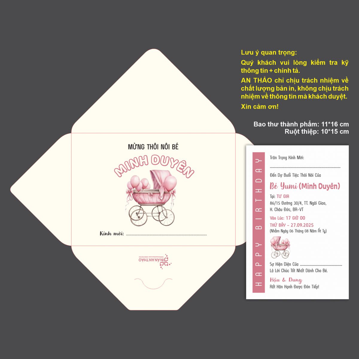 [ATS.CB05] Thiệp Sinh Nhật Chibi (Mẫu 05) - in từ 20 thiệp