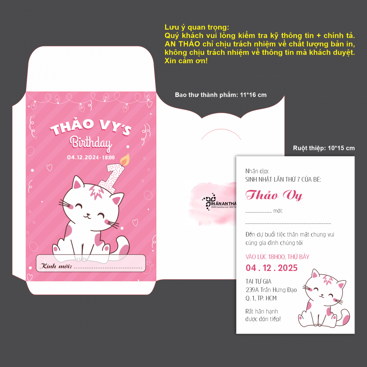 [ATS-04MA] Thiệp Sinh Nhật CHÚ MÈO CON (Tuổi Mão)